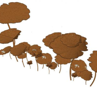 荷叶雕塑su模型下载_sketchup草图大师SKP模型