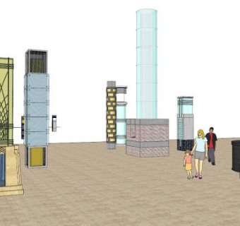 灯具景观su模型下载_sketchup草图大师SKP模型