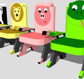 动物座椅su模型下载_sketchup草图大师SKP模型