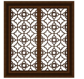 古建窗户su模型下载_sketchup草图大师SKP模型