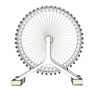 现代摩天轮SU模型下载_sketchup草图大师SKP模型