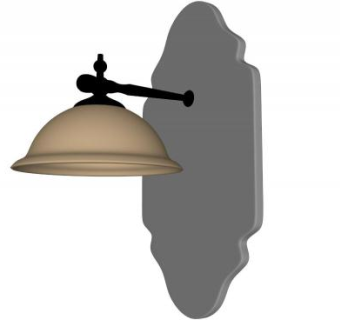 美式壁灯su模型下载_sketchup草图大师SKP模型