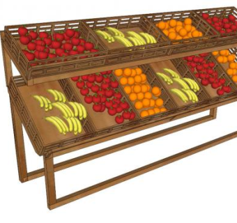 水果货架su模型下载_sketchup草图大师SKP模型