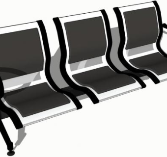 商场休闲座椅su模型下载_sketchup草图大师SKP模型