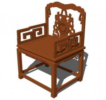 中式太师椅su模型下载_sketchup草图大师SKP模型