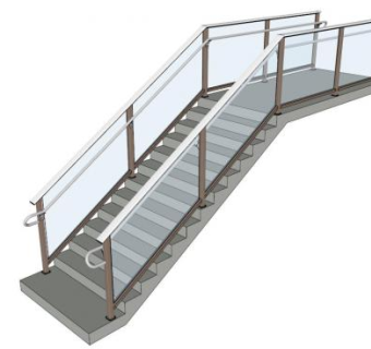 透明玻璃楼梯su模型下载_sketchup草图大师SKP模型
