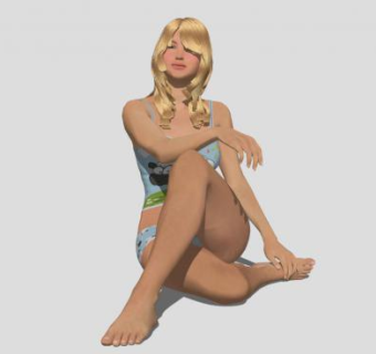 泳衣人物su模型下载_sketchup草图大师SKP模型