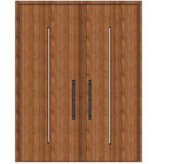 双开木门su模型下载_sketchup草图大师SKP模型