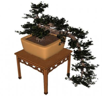 盆栽树su模型下载_sketchup草图大师SKP模型