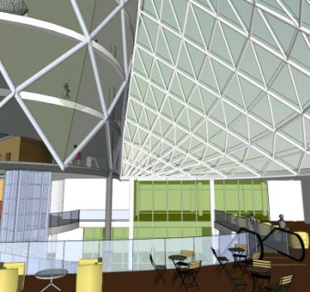 现代高层办公楼SU模型下载_sketchup草图大师SKP模型