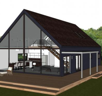 别墅阳光房su模型下载_sketchup草图大师SKP模型