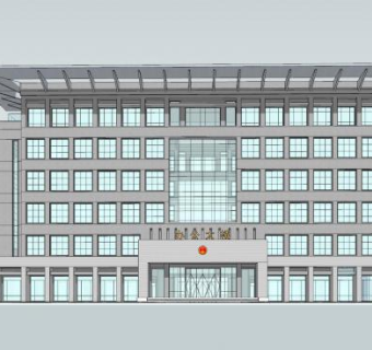 现代机关建筑大楼SU模型下载_sketchup草图大师SKP模型