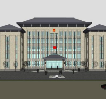 现代政党大楼sketchup模型下载_sketchup草图大师SKP模型