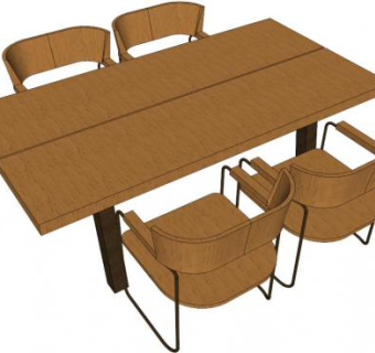 快餐桌su模型下载_sketchup草图大师SKP模型