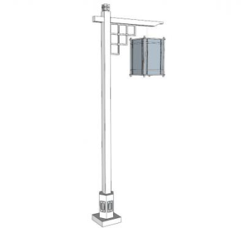 古镇路灯su模型下载_sketchup草图大师SKP模型