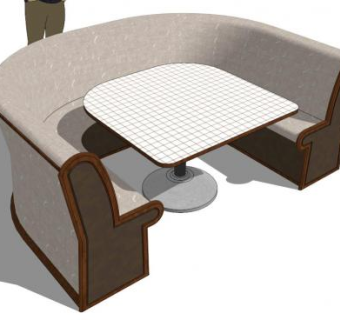 露天卡座su模型下载_sketchup草图大师SKP模型