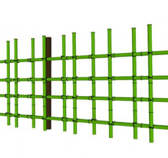 竹护栏su模型下载_sketchup草图大师SKP模型