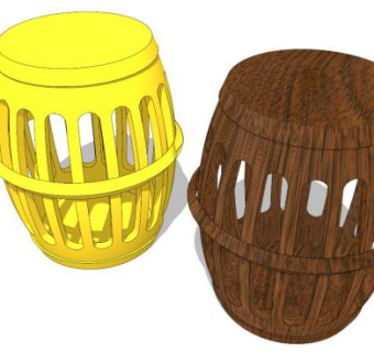 中式坐凳su模型下载_sketchup草图大师SKP模型