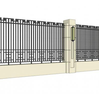 景观栏杆su模型下载_sketchup草图大师SKP模型
