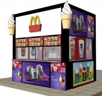 食品亭su模型下载_sketchup草图大师SKP模型