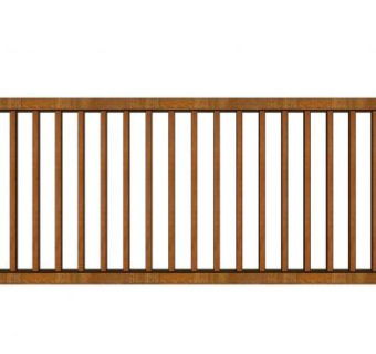 木质防护栏su模型下载_sketchup草图大师SKP模型