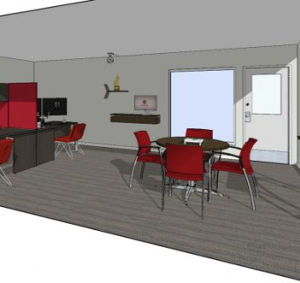 现代简约办公区设计SU模型下载_sketchup草图大师SKP模型
