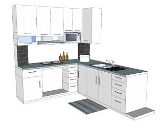 厨房整体橱柜设计su模型下载_sketchup草图大师SKP模型