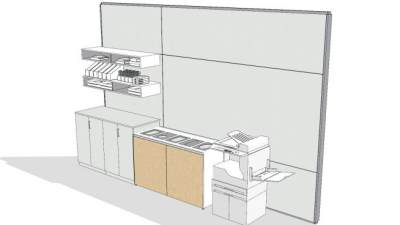 现代茶水间SU模型下载_sketchup草图大师SKP模型