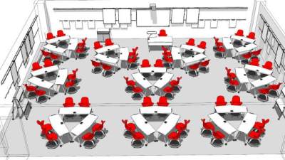 现代三角小组会议室SU模型下载_sketchup草图大师SKP模型