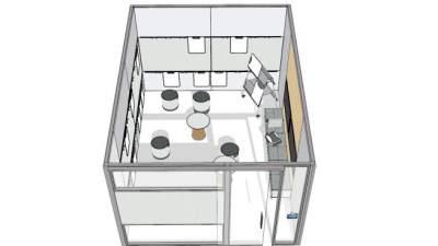 现代小型会议室设计SU模型下载_sketchup草图大师SKP模型