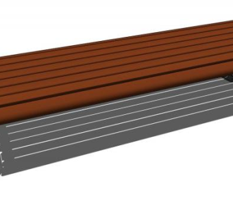 公园长条凳su模型下载_sketchup草图大师SKP模型