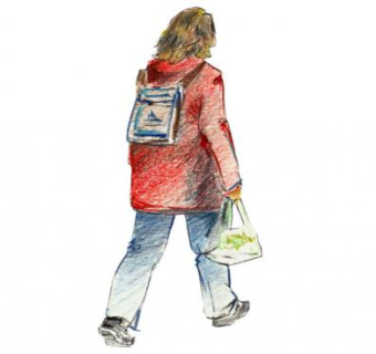 人物背影su模型下载_sketchup草图大师SKP模型