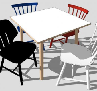 室外休闲椅子su模型下载_sketchup草图大师SKP模型