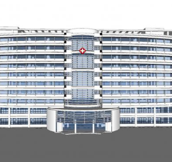 医院急诊部大楼SU模型下载_sketchup草图大师SKP模型