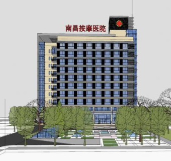 南昌按摩医院设计SU模型下载_sketchup草图大师SKP模型