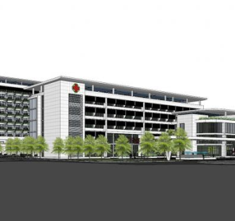 福州东南妇幼保健院SU模型下载_sketchup草图大师SKP模型