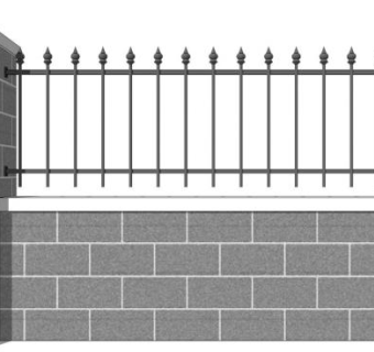 庭院铁栅栏su模型下载_sketchup草图大师SKP模型