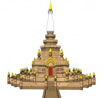 日式寺院SU模型下载_sketchup草图大师SKP模型