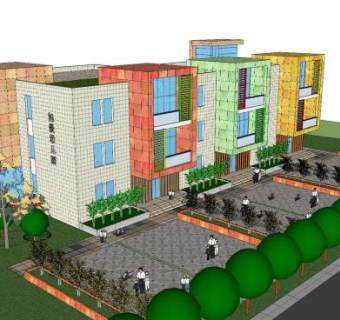 旭景幼儿园SU模型下载_sketchup草图大师SKP模型