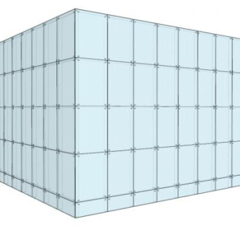 玻璃幕墙构造su模型下载_sketchup草图大师SKP模型