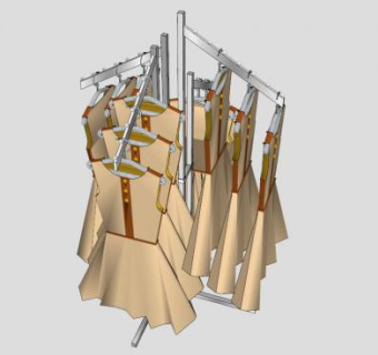 服装展示架su模型下载_sketchup草图大师SKP模型