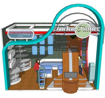 创意展厅设计su模型下载_sketchup草图大师SKP模型