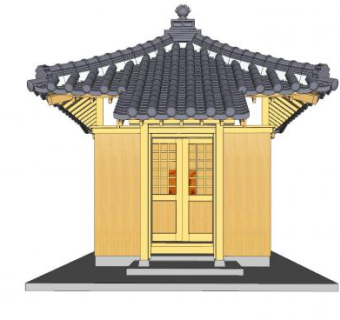 日式神社外观SU模型下载_sketchup草图大师SKP模型