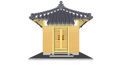 日式神社外观SU模型下载_sketchup草图大师SKP模型