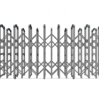 电动门伸缩门su模型下载_sketchup草图大师SKP模型