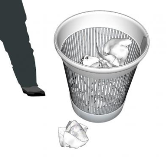 室内垃圾桶su模型下载_sketchup草图大师SKP模型