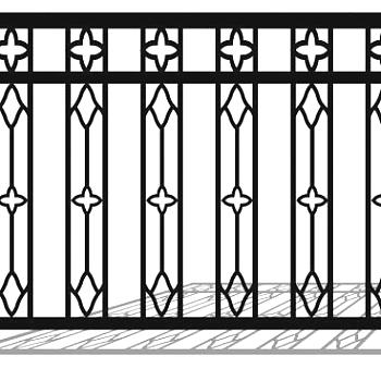 <em>庭院</em>铁艺<em>栏杆</em>su模型下载_sketchup草图大师SKP模型