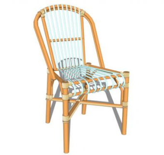 竹材家具su模型下载_sketchup草图大师SKP模型