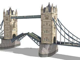 伦敦<em>大桥</em>su模型下载_sketchup草图大师SKP模型