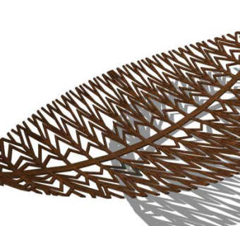 树叶工艺品摆件su模型下载_sketchup草图大师SKP模型